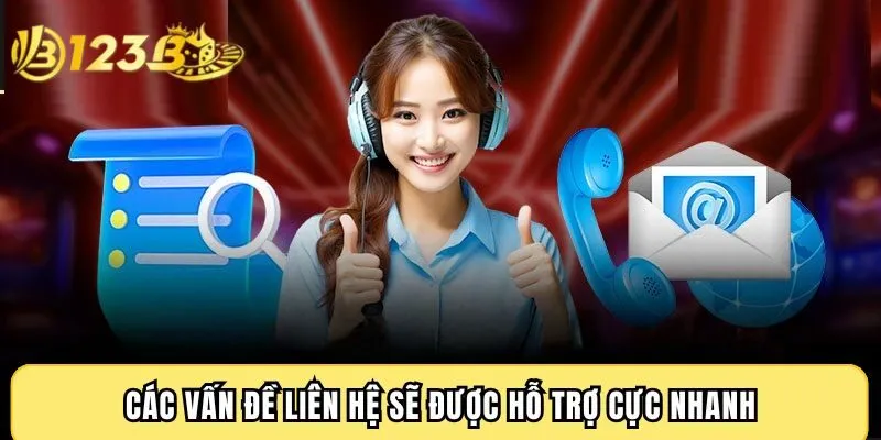 Các vấn đề liên hệ sẽ được hỗ trợ cực nhanh